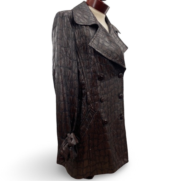 Forwear New York Espresso Brown Double-Breasted Women's Coat Jacket Size Medium - Picture 2 of 7